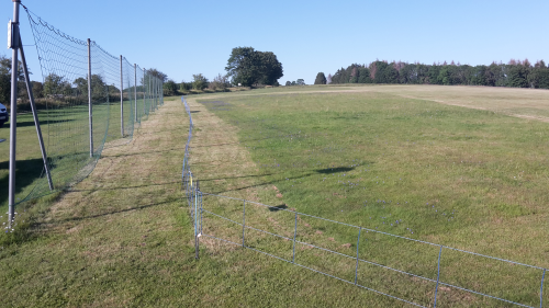 Grüne Startbahn Landschaft